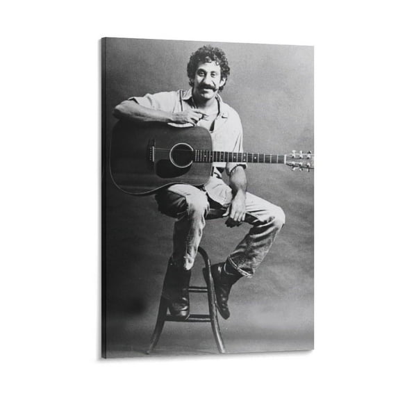 Jim Croce Music Retro Posters Canvas Wall Art Print For Room Aesthetic And Decor Poster For Bedroom Office Home Dorm Kitchen Bathroom Decor Unframed 12x18inch(30x45cm)