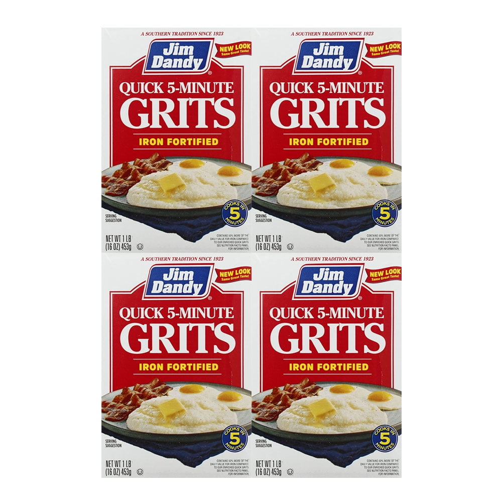 Jim Dandy Quick Grits, Iron Fortified, 16 oz Palatize Pack of 4