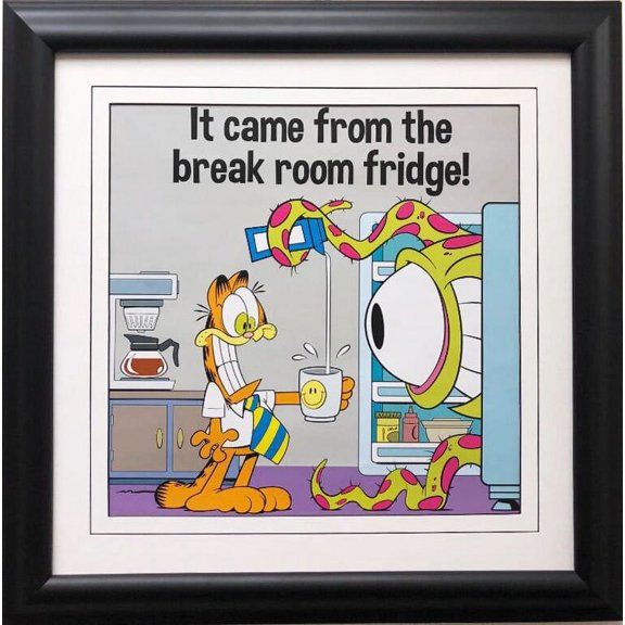 Jim Davis "It Came from the Break Room Fridge!" FRAMED Office Art Generic