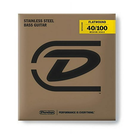 Jim Dunlop Flatwound Medium Scale 40/100 Light 4/SET Bass Guitar Strings