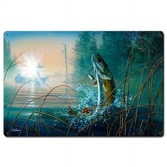 Jim Hansel JH356 16 x 24 in. Waking The Giant Satin Metal Sign