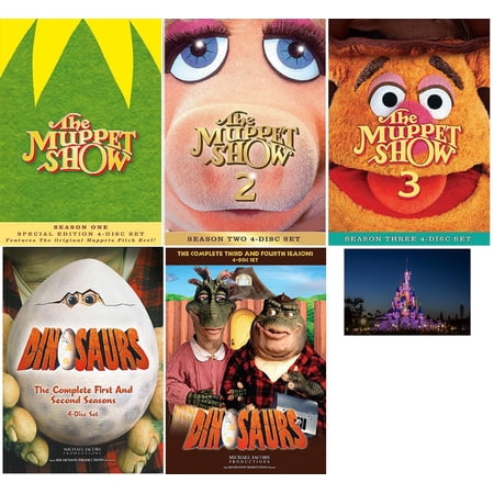 Jim Henson Collection The Muppet Show Season 1 2 3 Complete Series & Dinosaurs Season 1 2 3 4 Complete Series + Bonus Magic Kingdom Art Card