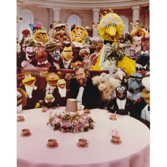 Jim Henson Dining with Sesame Street Cast Photo Print (24 x 30)