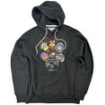 thumbnail image 1 of Jim Henson - Fraggle Rock Fraggle Flock Unisex Adult Slim Fit Pull-Over Heather Hoodie, Charcoal, Large, 1 of 5