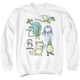 thumbnail image 1 of Jim Henson Monster Doodles Unisex Adult Crewneck Sweatshirt, White, 4X-Large, 1 of 5