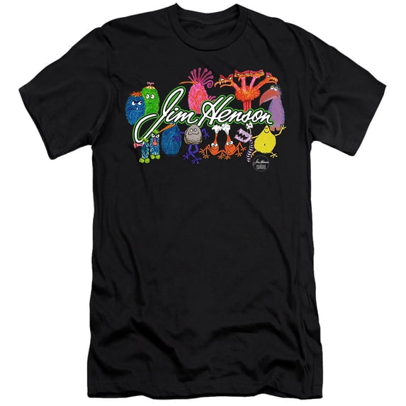 Jim Henson Sketch Collage Unisex Adult Canvas Brand T Shirt, Black, Large