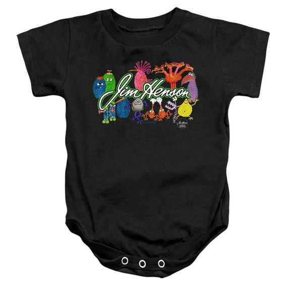 Jim Henson Sketch Collage Unisex Infant Snap Suit for Baby, Black, Large