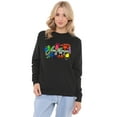 thumbnail image 1 of Jim Henson Sketch Collage Women's Crew Sweatshirt, Black, Large, 1 of 5