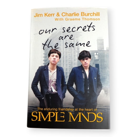 Jim Kerr Charlie Burchhill Dual Autographed Hardcover Book Simple Minds BAS
