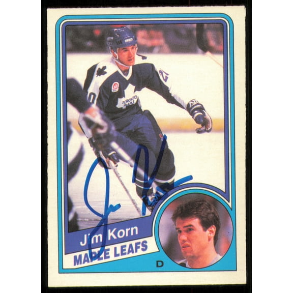 Jim Korn Autographed 1984-85 O-Pee-Chee Card #304 Toronto Maple Leafs SKU #255058