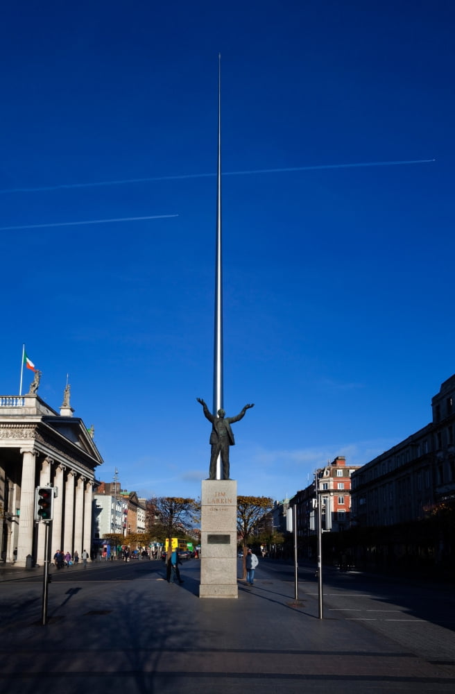 Jim Larkin Statue Dublin Ireland Canvas Art - Panoramic Images (36 x 24)