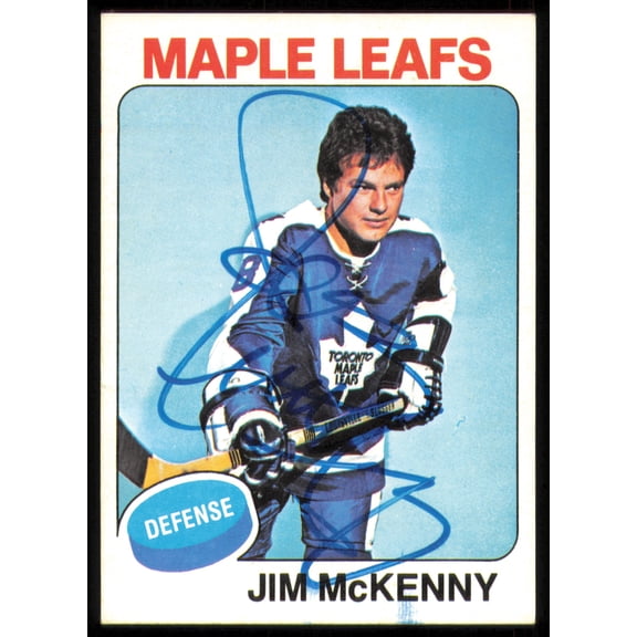 Jim McKenny Autographed 1975-76 Topps Card #311 Toronto Maple Leafs SKU #255403