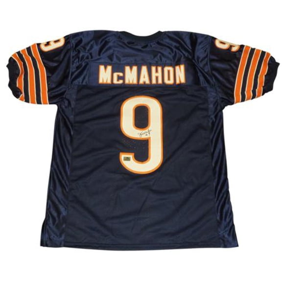Jim McMahon Autographed Chicago Bears (Blue #9) Custom Jersey