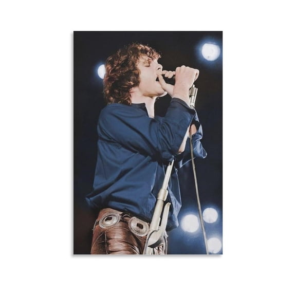 Jim Morrison Poster Singer Rock And Roll Canvas Wall Art Print For Room Aesthetic And Decor Poster For Bedroom Living Room Bathroom Kitchen Office Decor