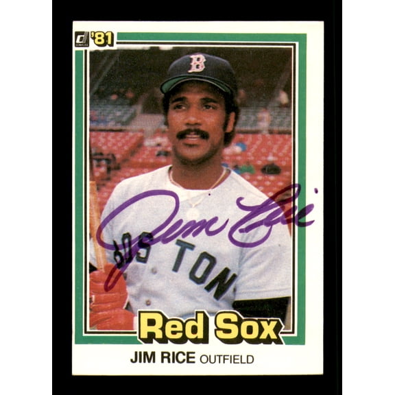 Jim Rice Autographed 1981 Fleer Card #222 Card Boston Red Sox SKU #241232