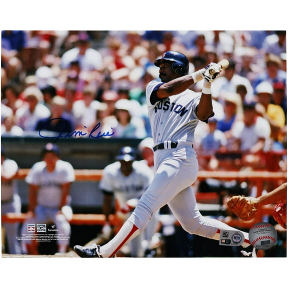 Jim Rice Boston Red Sox Autographed 8" x 10" Swinging White Jersey Photograph - Fanatics Authentic Certified