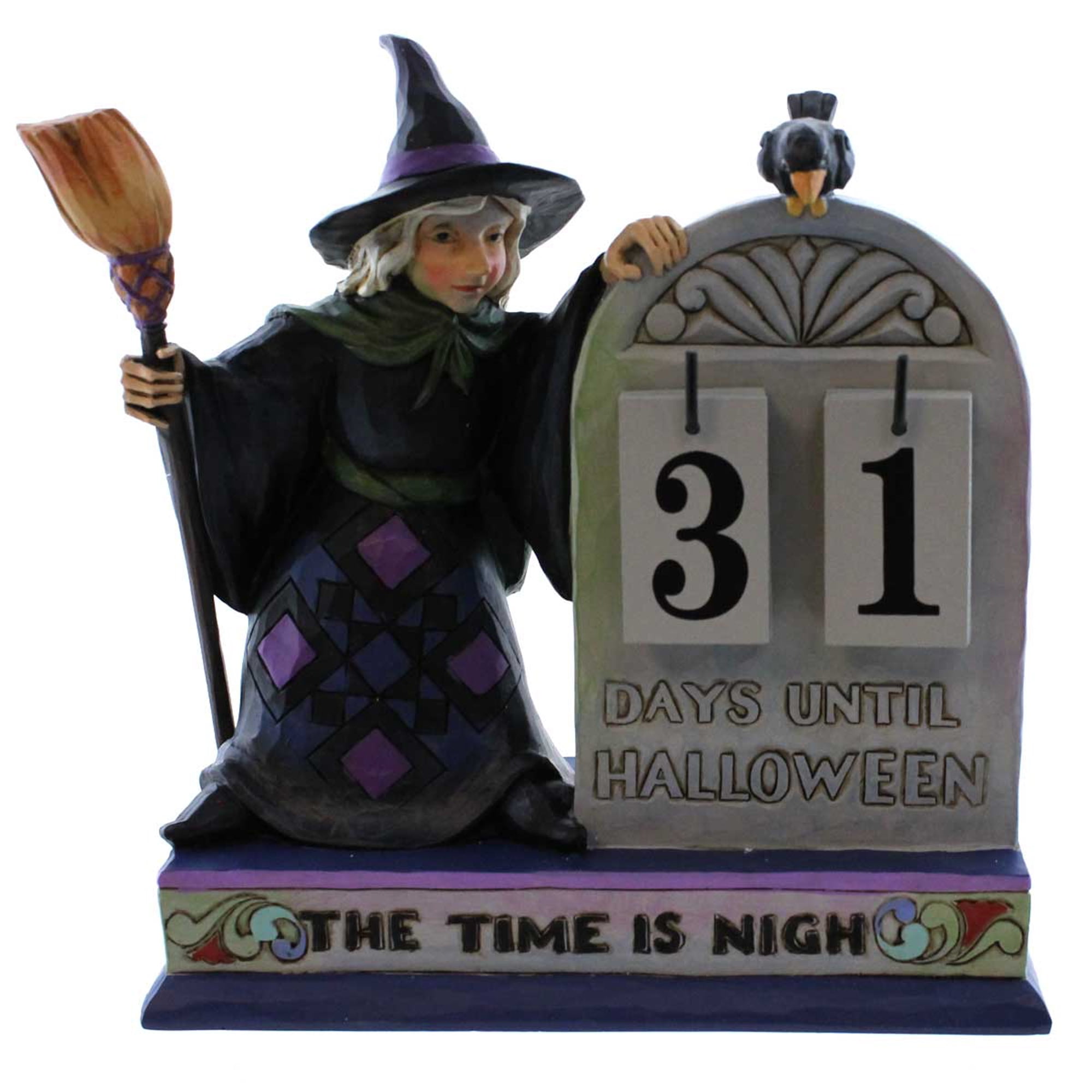Jim Shore BEWARE THE WITCHING HOUR Resin Heartwood Halloween Jim Shore BEWARE THE WITCHING HOUR Resin Heartwood Halloween