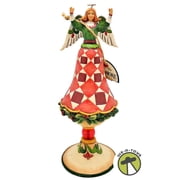 Jim Shore Christmas Peace Open Arms Finial Angel Figurine 4014336