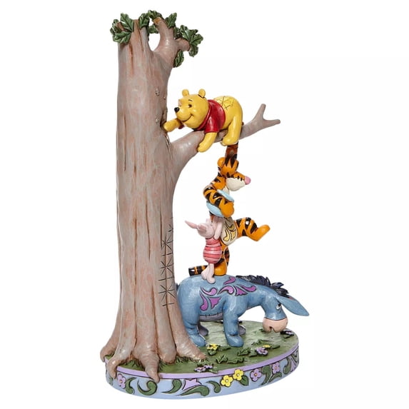Jim Shore Disney Traditions 6008072 Pooh and Friends Stacked Tree Figurine 8.75" H
