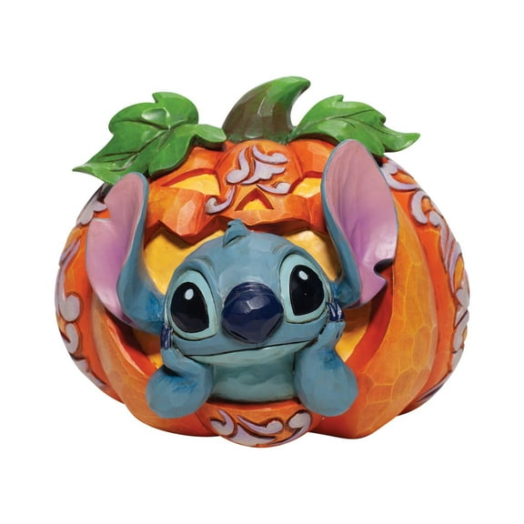 Jim Shore Disney Traditions Stitch in Jack o Lantern Figurine #6007080