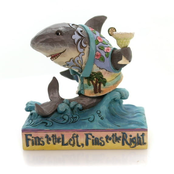 Jim Shore Fins Up Shark Polyresin Margaritaville 6001073