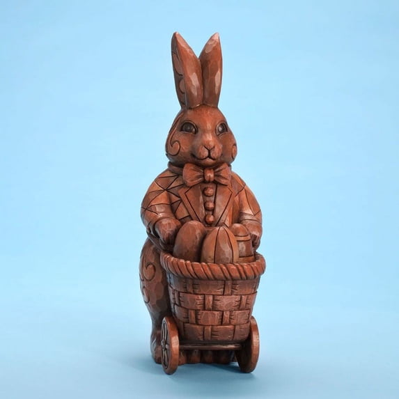 Jim Shore FIRST TASTE OF SPRING Stone Resin Easter Chocolate Bunny 4028529