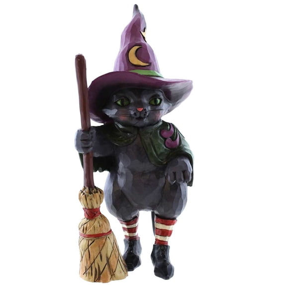 Jim Shore Hocus Pocus Polyresin Halloween Black Cat Witch 4041139