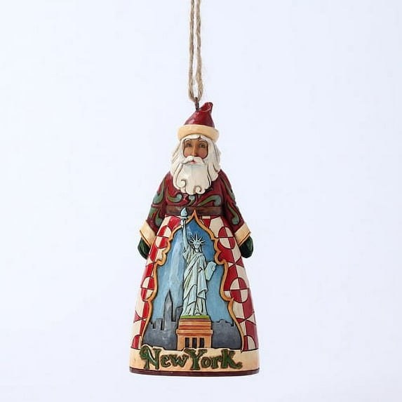 Jim Shore Heartwood Creek New York Santa Christmas Ornament 4027743
