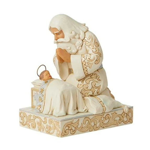 Jim Shore Kneeling Before A King Polyresin Santa Baby Jesus 6009397