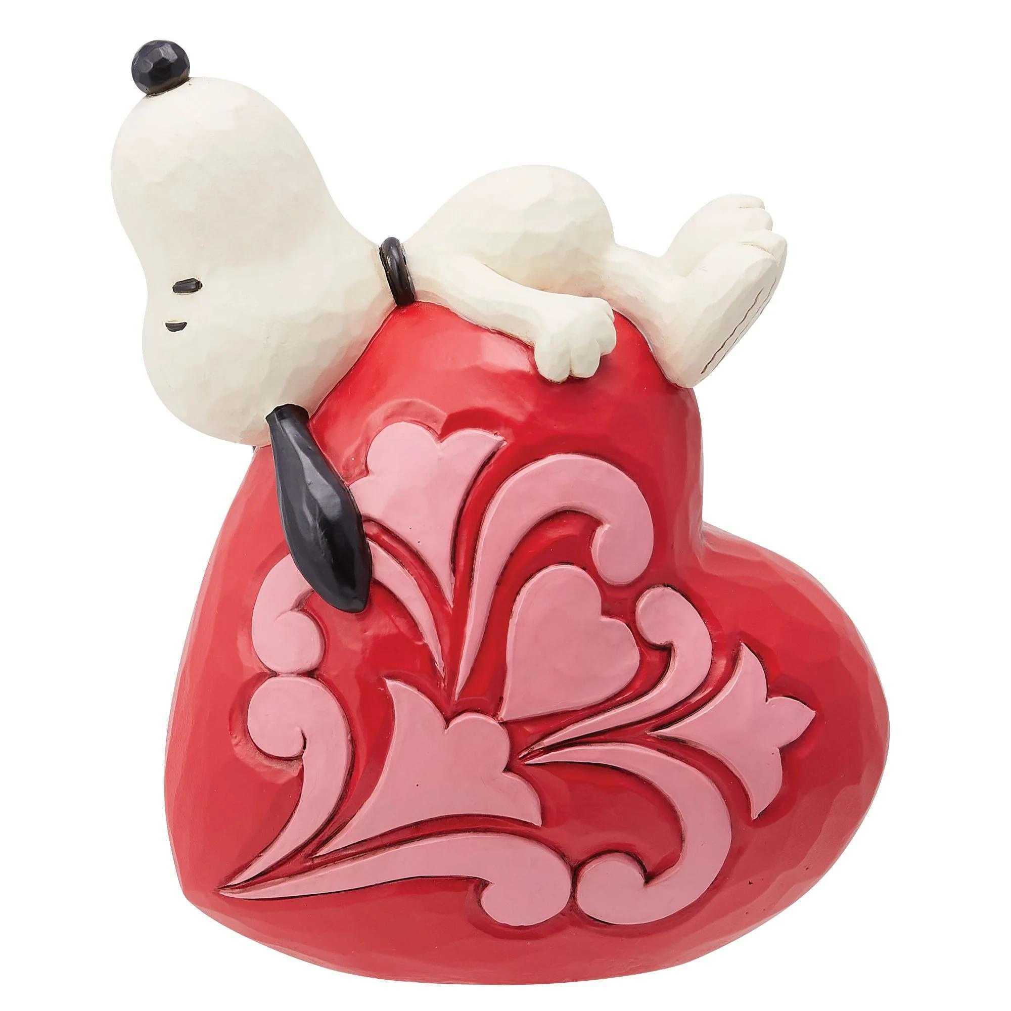 Jim Shore Lovely Dreams - One Figurine 5 Inch, Polyresin - Snoopy Heart Valentine's Day 6014345