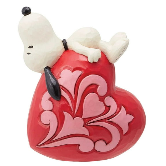 Jim Shore Lovely Dreams - One Figurine 5 Inch, Polyresin - Snoopy Heart Valentine's Day 6014345