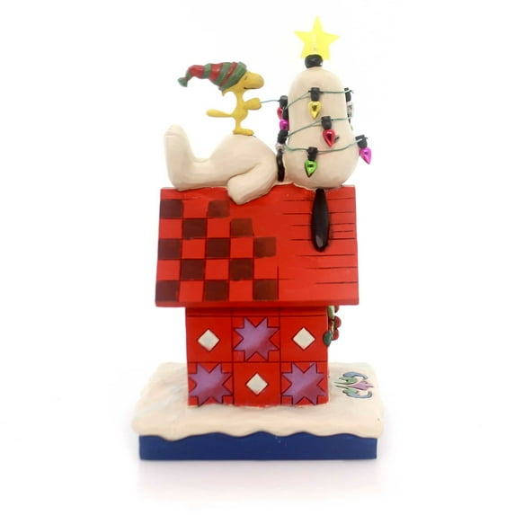 Jim Shore Merry And Bright Figurine Snoopy Christmas Woodstock 4052719