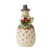 Jim Shore Snowman Holding Cardinals Nest Figurine