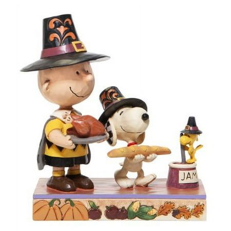 Peanuts Jim Shore Snoopy Charlie Brown Thankful for Friendship #6006943