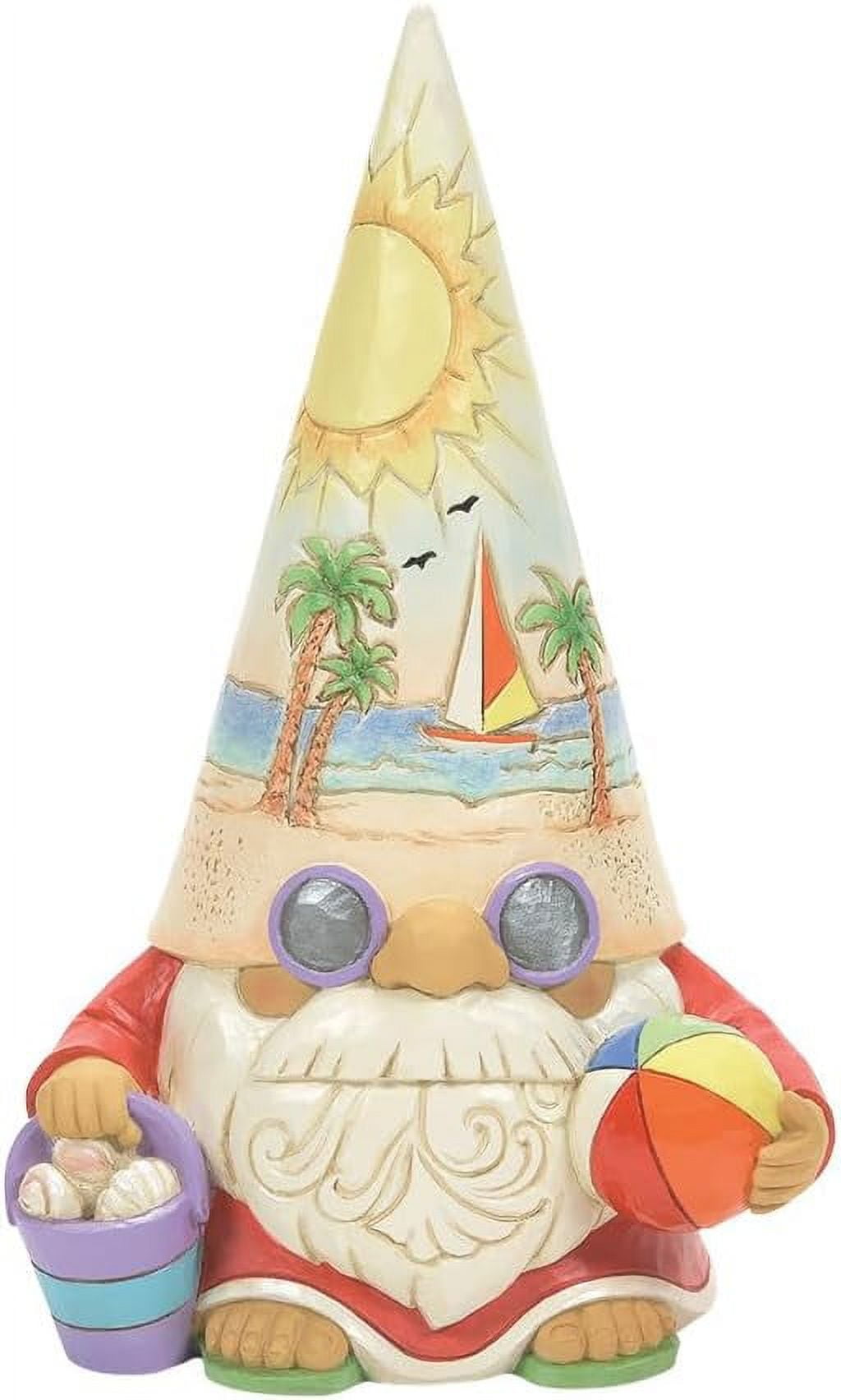 Medium Coastal Gnome Figurine with Beachball and Seashells