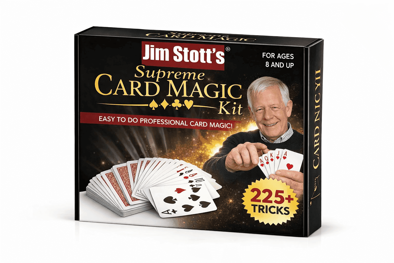 Jim Stott Magic Card Magic Kit for Kids and Adults, 225+ Card Tricks ...