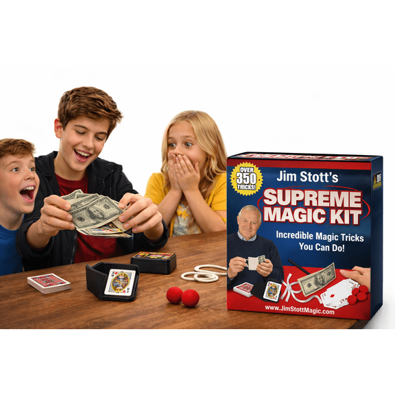 Jim Stott Magic Magic Trick Kit Supreme 150+ Easy Tricks for All Ages 1 Pack