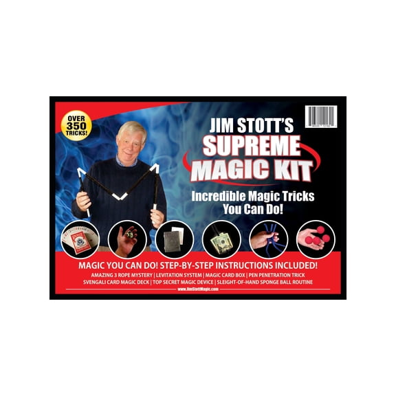 Jim Stott Magic Magic Trick Kit Supreme 150+ Easy Tricks for All Ages 1 Pack
