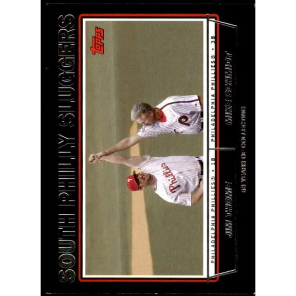 Jim Thome/Mike Schmidt Card 2004 Topps Black #695