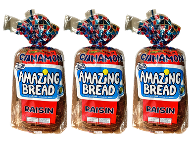 Jim's Amazing Cinnamon-Raisin Bread  - 3 Pack