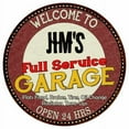 thumbnail image 1 of Jim's Full Service Garage 12" Round Metal Sign Man Cave Décor 200120037014, 1 of 1