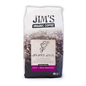 Jim's Organic Coffee Jojo Java Organic Coffee Beans 12 oz (Pack of 6)