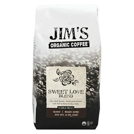 Jim's Organic Coffee Sweet Love Blend, 11 Ounce (Pack of 6)