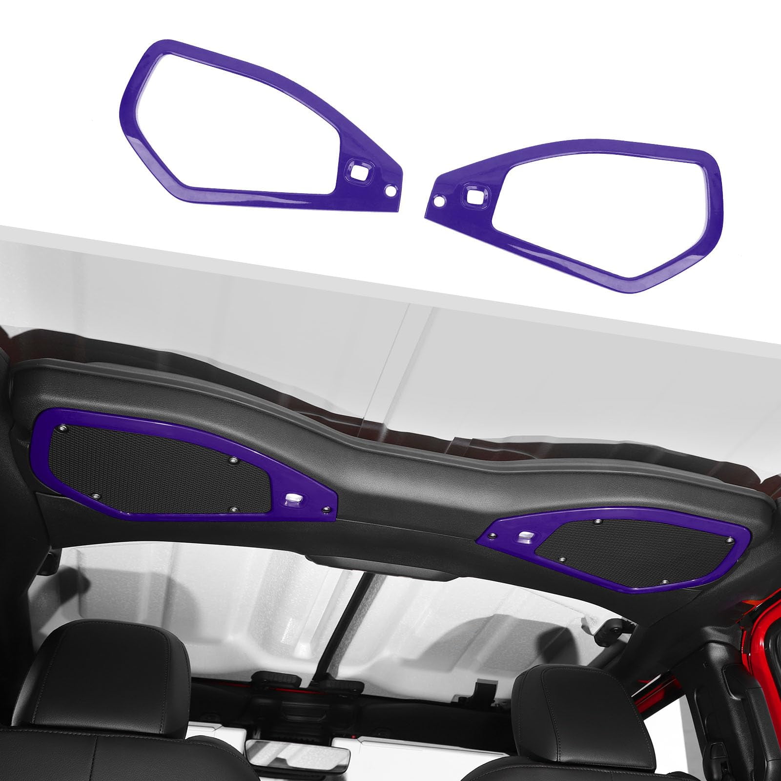 Jimen for JL/JT Speaker MMF7 Cover, 2PCS Roof Top Speaker Trim Cover