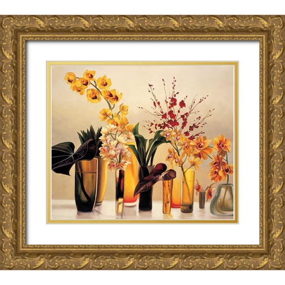 Jimenez, Rodolfo 30x26 Gold Ornate Wood Framed with Double Matting Museum Art Print Titled - Freshly Cut I