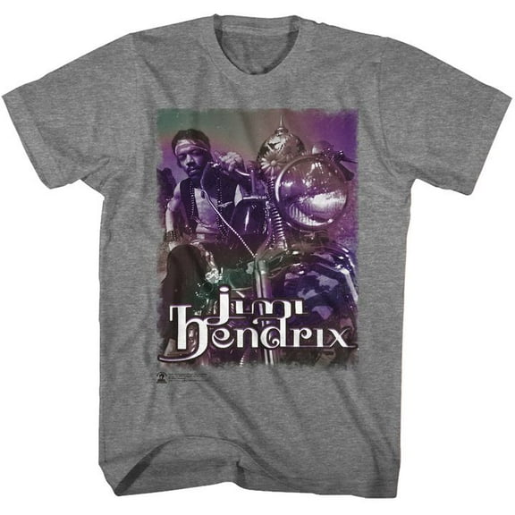 Jimi Hendrix South Saturn Delta Graphite Heather Adult T-Shirt 5Xl