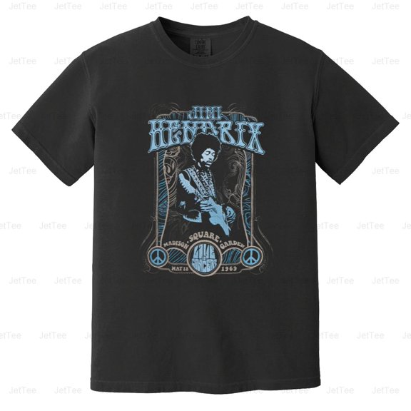Jimi Hendrix 1969 Vintage Retro Rock Music Guitar Legend Woodstock Comfort Color T-Shirt Unisex, up to 4XL