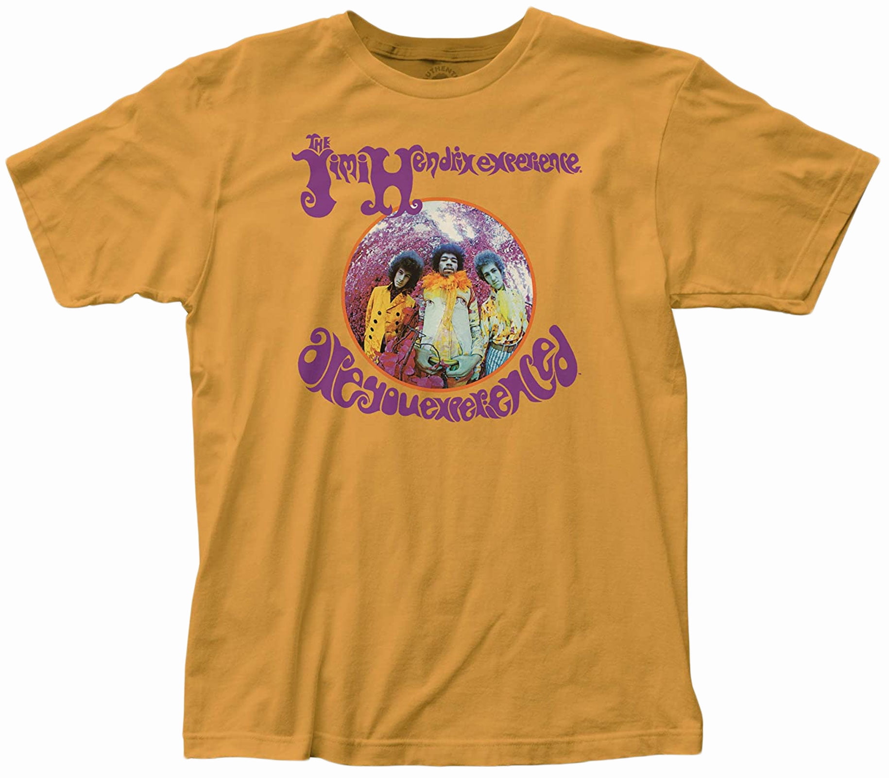 Jimi Hendrix – Are You Experienced? Adult T-Shirt (Small, Mustard  
