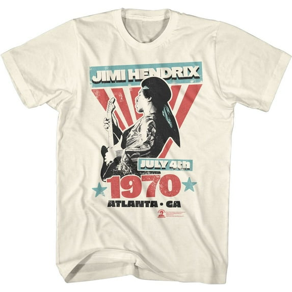 Jimi Hendrix Atlanta Natural Adult T-Shirt 3Xl