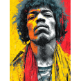 thumbnail image 1 of Jimi Hendrix Canvas Art, Vibrant Rock Legend Design, Music Lover Gift and Music Room Decor, 1 of 8